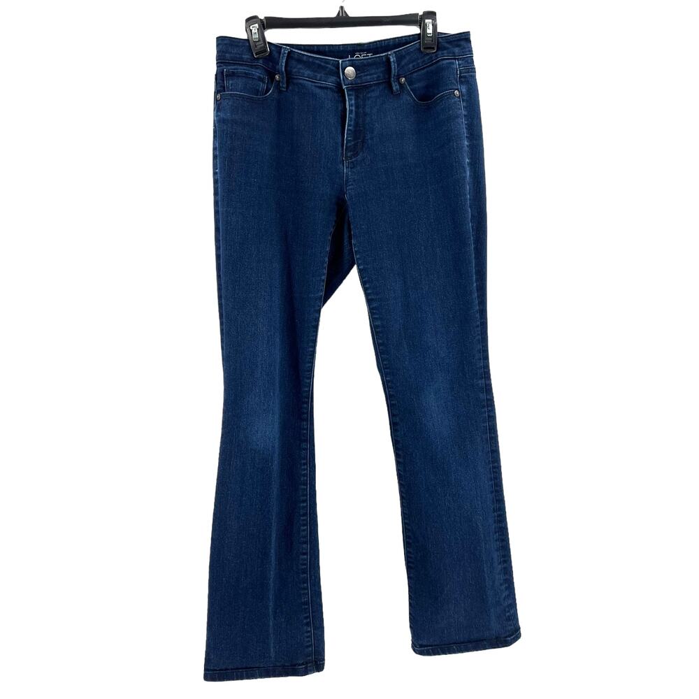 LOFT Curvy Sexy Boot Cut Med/Dark Wash Jeans- Size 30/10